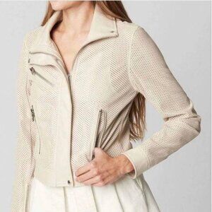 BlankNYC faux leather perforated jacket, Size Medium